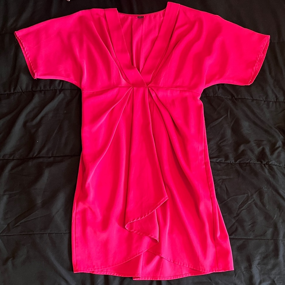 SHEIN Bright Pink Midi Dress